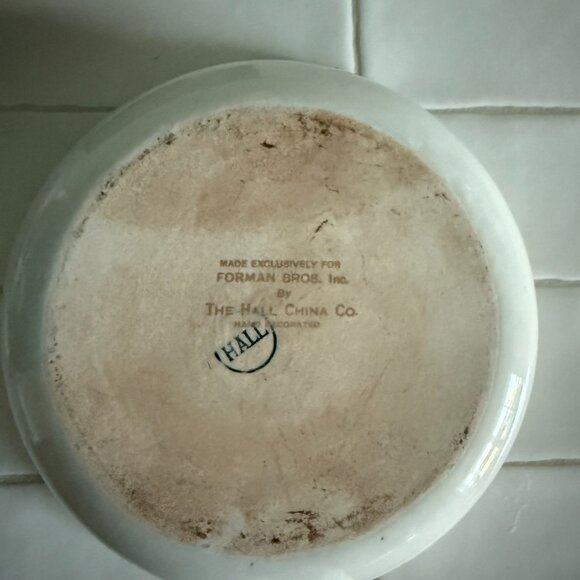 Original The Hall China Co. Hot Dish with Silver Holder - Picture 3 of 6